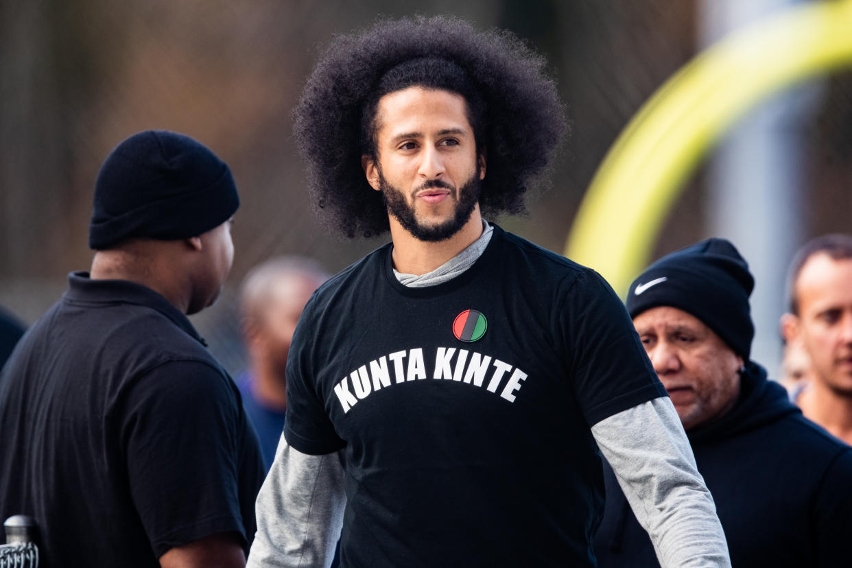 Colin Kaepernick in November 2019. (Carmen Mandato/Getty Images)