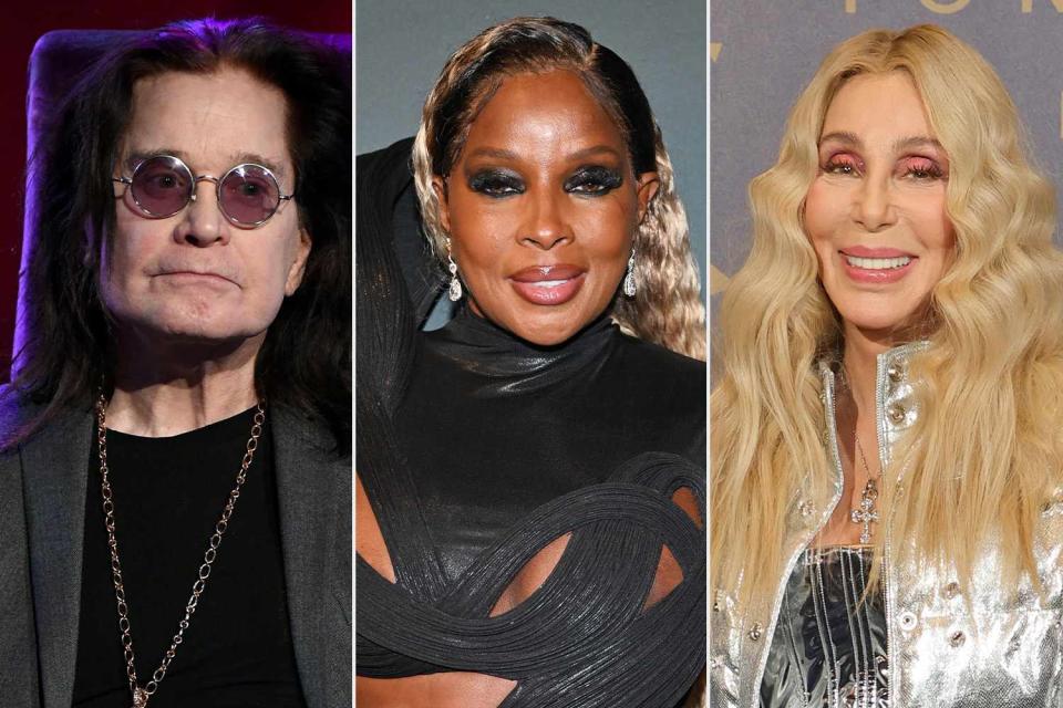 <p>Getty(3)</p>  Ozzy Osbourne; Mary J. Blige; Cher