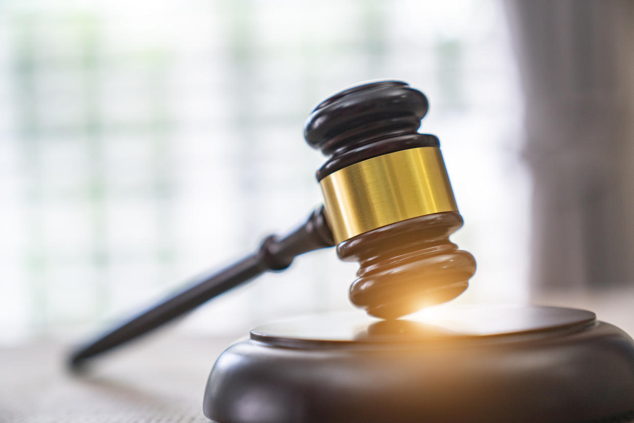  A gavel in a stock photo. 