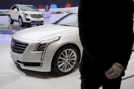 The Cadillac XT5 and CT6 are presented during the Auto China 2016 auto show in Beijing April 25, 2016. REUTERS/Damir Sagolj