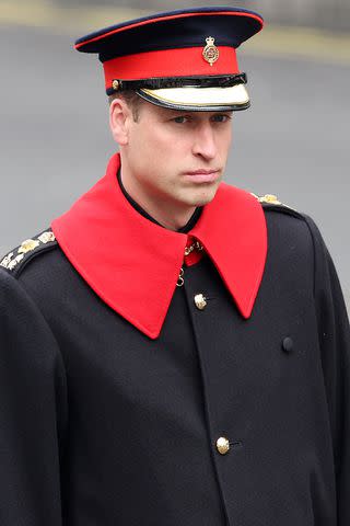 <p>Chris Jackson/Getty</p> Prince William at the Remembrance Day service in London on Sunday