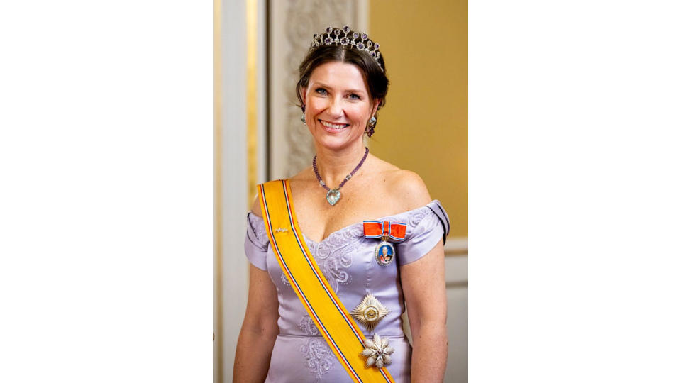 Princess Martha Louise in tiara and gown