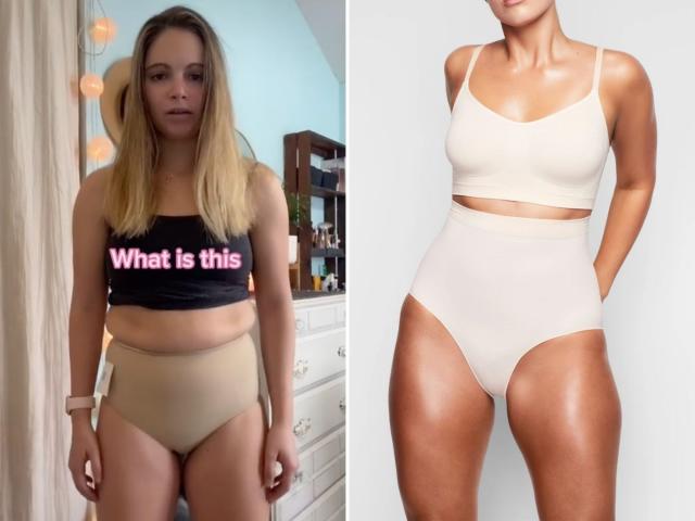 Woman calls out sizing of Kim Kardashian's Skims shapewear in viral TikTok