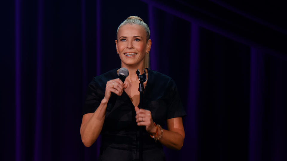  Chelsea Handler on stage in new special Revolution. 