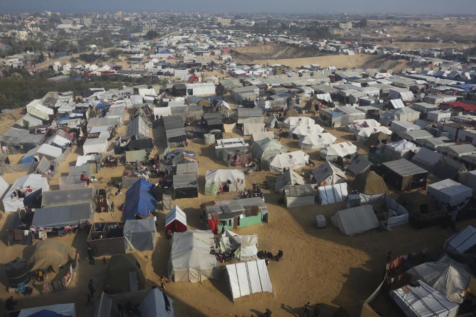 Overview of a tent camp