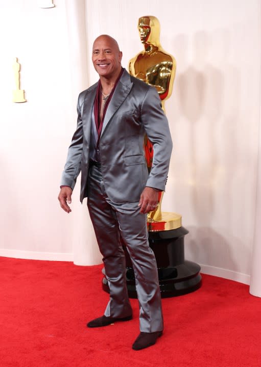 HOLLYWOOD, CALIFORNIA – MARCH 10: Dwayne Johnson attends the 96th Annual Academy Awards on March 10, 2024 in Hollywood, California. (Photo by Kevin Mazur/Getty Images)