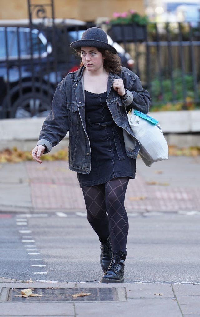 Just Stop Oil protester Emily Brocklebank arrives at Westminster Magistrates’ Court