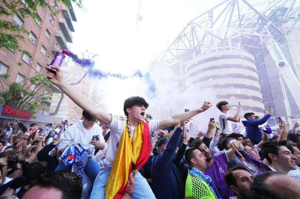 Support before the semi-final against Manchester City (Getty Images)