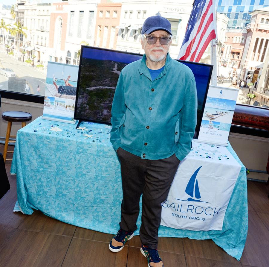 “Succession” star and Emmy Award winner Brian Cox went casual for his visit to the Pooph’s Critics’ Choice GBK Luxury Lounge, where he visited the Sailrock Resort Turks and Caicos booth, which was giving stars a five-day stay at the luxe resort. (GBK Brand Bar)
