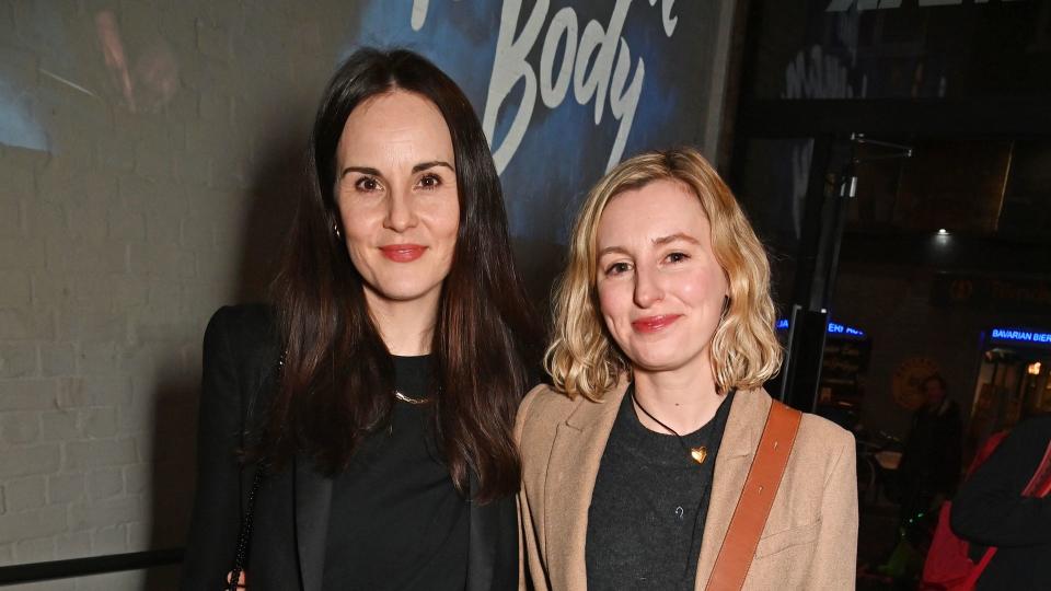 Michelle Dockery and Laura Carmichael at the press night afterparty for The Human Body on Tuesday