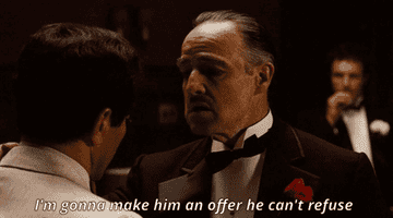 the godfather movie where the character says, i'm gonna make him an offer he can't refuse