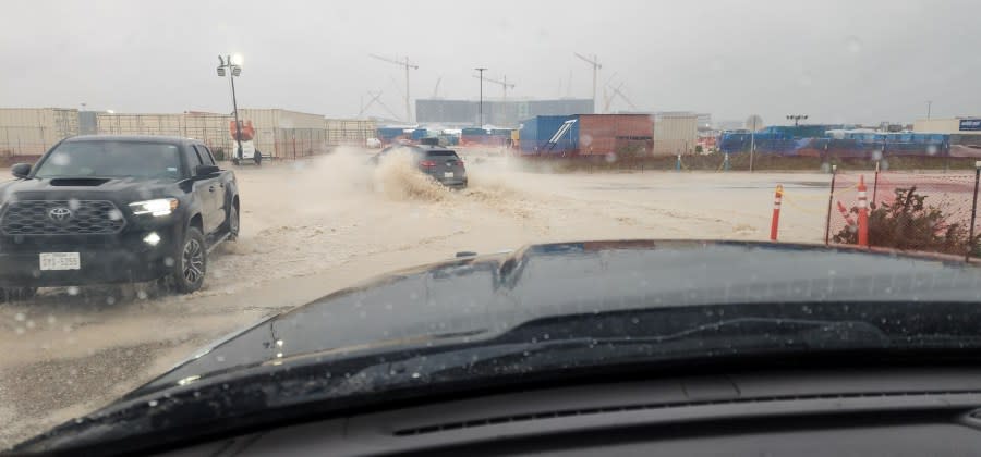 Flooding at the Samsung Plant in Taylor on May 16 | Credit: Daryl Stuart