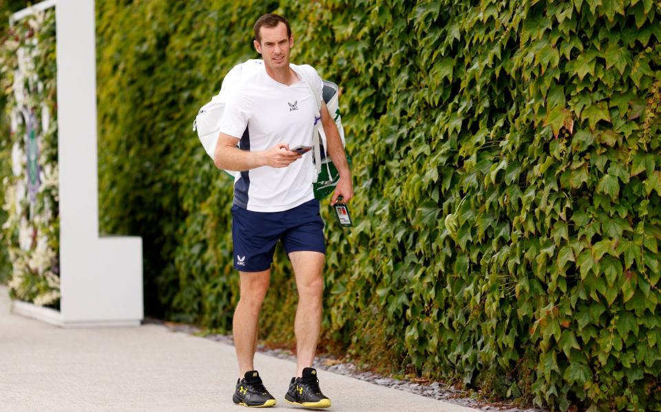 Andy Murray leaves the practice courts on day ten of the 2022 Wimbledon Championships at the All England Lawn Tennis and Croquet Club, Wimbledon. Picture date: Wednesday July 6, 2022 - PA