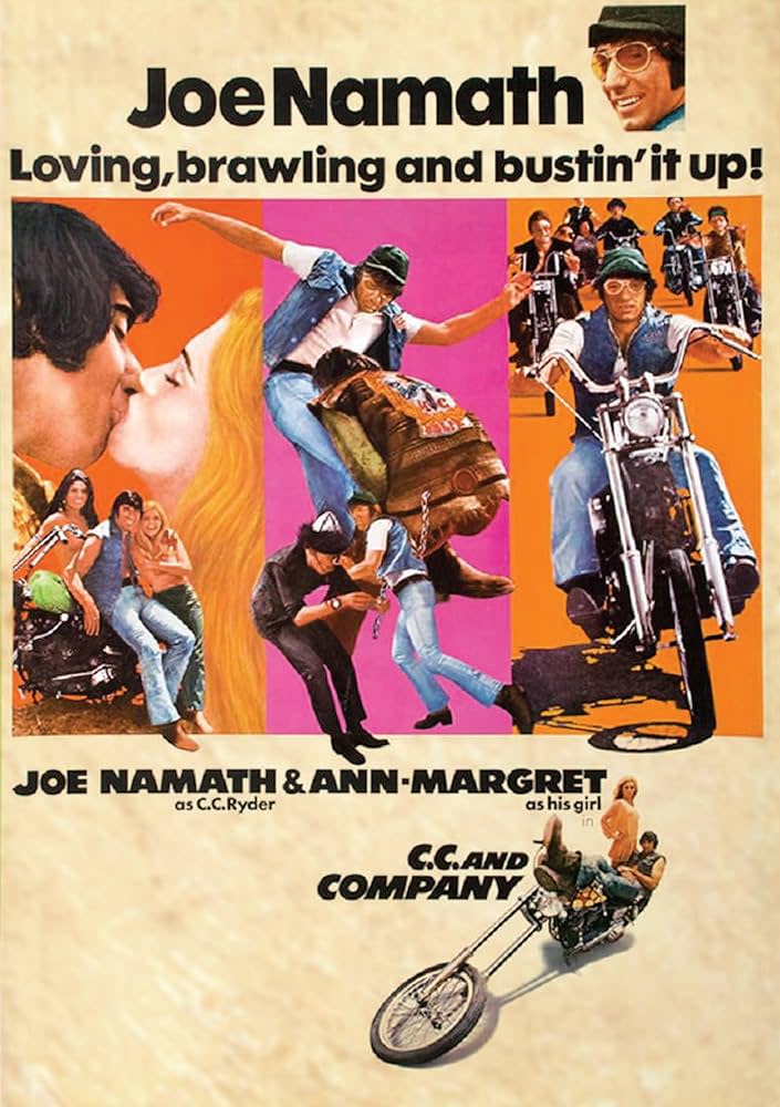 Joe Namath and Ann-Margret brawled, loved and busted in the 1970 movie "C.C. and Company."