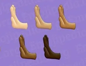 leftwards pushing hand emoji in various skin tones