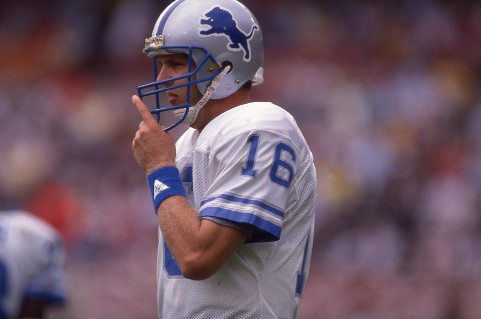 Senior Bowl executive director Jim Nagy got his scouting bug while watching the Detroit Lions draft players such as QB Chuck Long, seen here in 1987. (Getty Images)