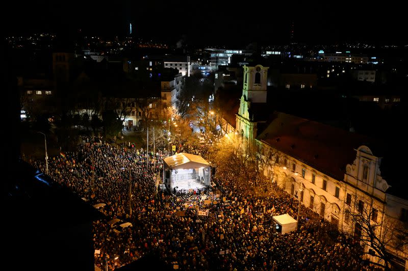 Protest against the government's proposal to cancel a branch of prosecution, in Bratislava