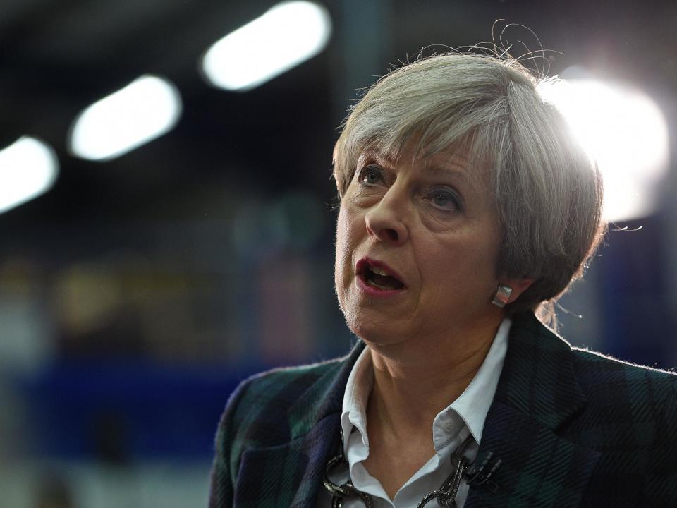 Earlier on Monday, Theresa May performed U-turn on a controversial pre-election proposal when she said there would be a cap on the amount of money elderly people would need to spend on social care: Oli Scarff/PA Wire/PA Images