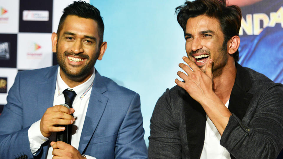 MS Dhoni and Sushant Singh Rajput, pictured here at the Premiere of 'MS Dhoni: The Untold Story'.