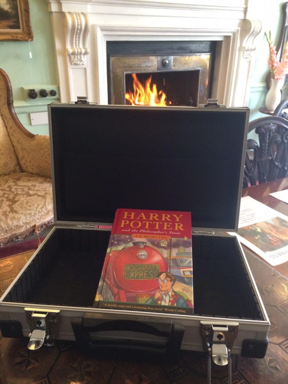 A rare Harry Potter book kept in a locked briefcase sold at Hansons in October 2019 for £57,040 (Hansons/PA)