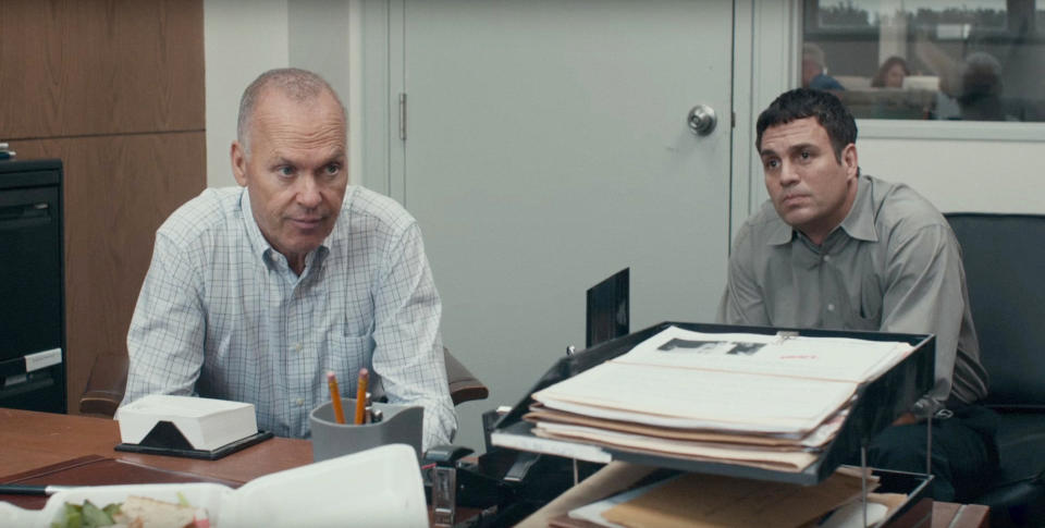 SPOTLIGHT, from left: Michael Keaton, Mark Ruffalo, 2015. © Open Road Films /courtesy Everett Collection