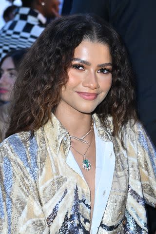 Zendaya Wore the Trippiest Plunging Matching Set to the Louis