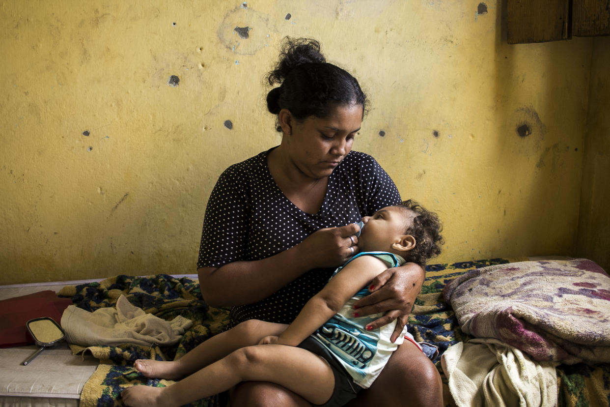 Patr&iacute;cia Santos Silva&rsquo;s youngest child, Gabriel, was born with microcephaly. Silva was infected with the Zika virus when she was pregnant with him. (Photo: Jul Sousa for HuffPost)