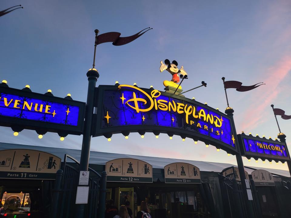 The Entrance and Security Checkpoint for Disneyland Paris