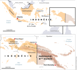 Carte de la Papouasie indonésienne. THIERRY GAUTHÉ/COURRIER INTERNATIONAL