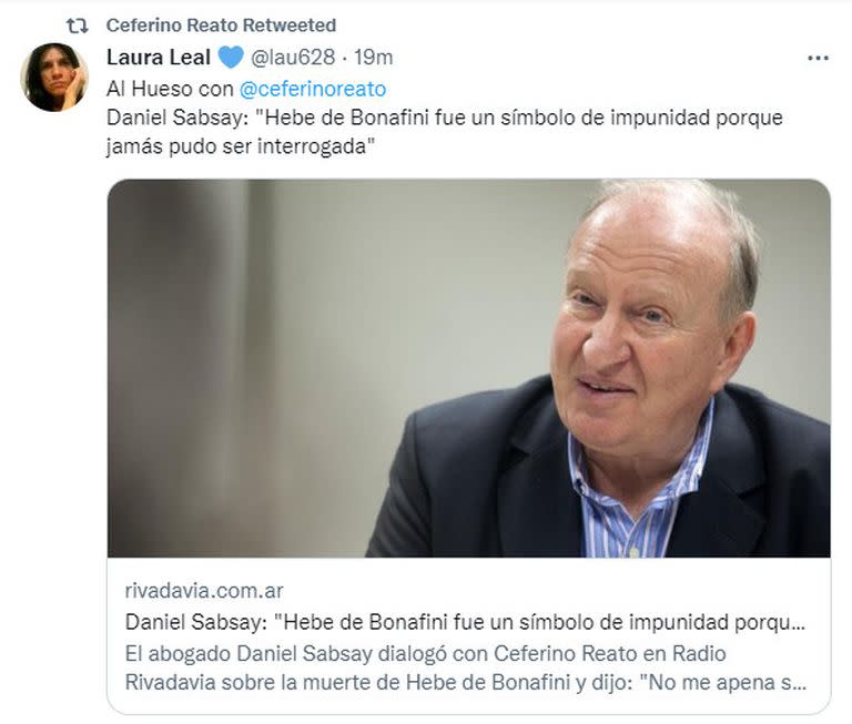 El abogado Daniel Sabsay cuestionó a la figura de Hebe de Bonafini