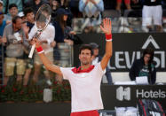 FILE PHOTO: Tennis - ATP World Tour Masters 1000 - Italian Open - Foro Italico, Rome, Italy - May 14, 2018 Serbia's Novak Djokovic celebrates winning his first round match against Ukraine's Alexandr Dolgopolov REUTERS/Max Rossi