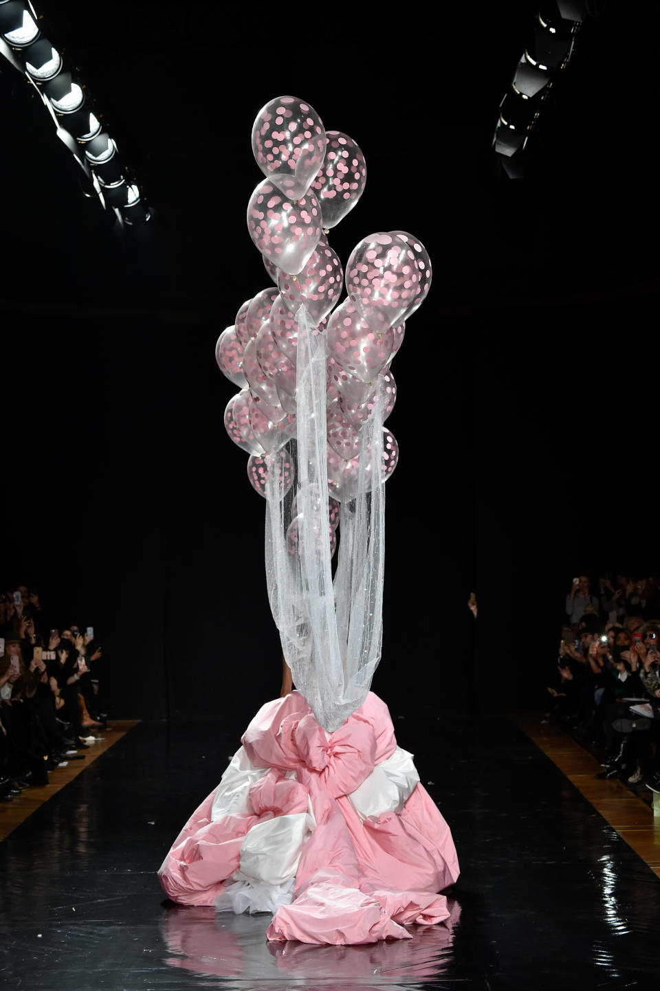 PARIS, FRANCE - JANUARY 22: A model walks the runway during the Celia Kritharioti Spring Summer 2019 show as part of Paris Fashion Week on January 22, 2019 in Paris, France. (Photo by Peter White/Getty Images)