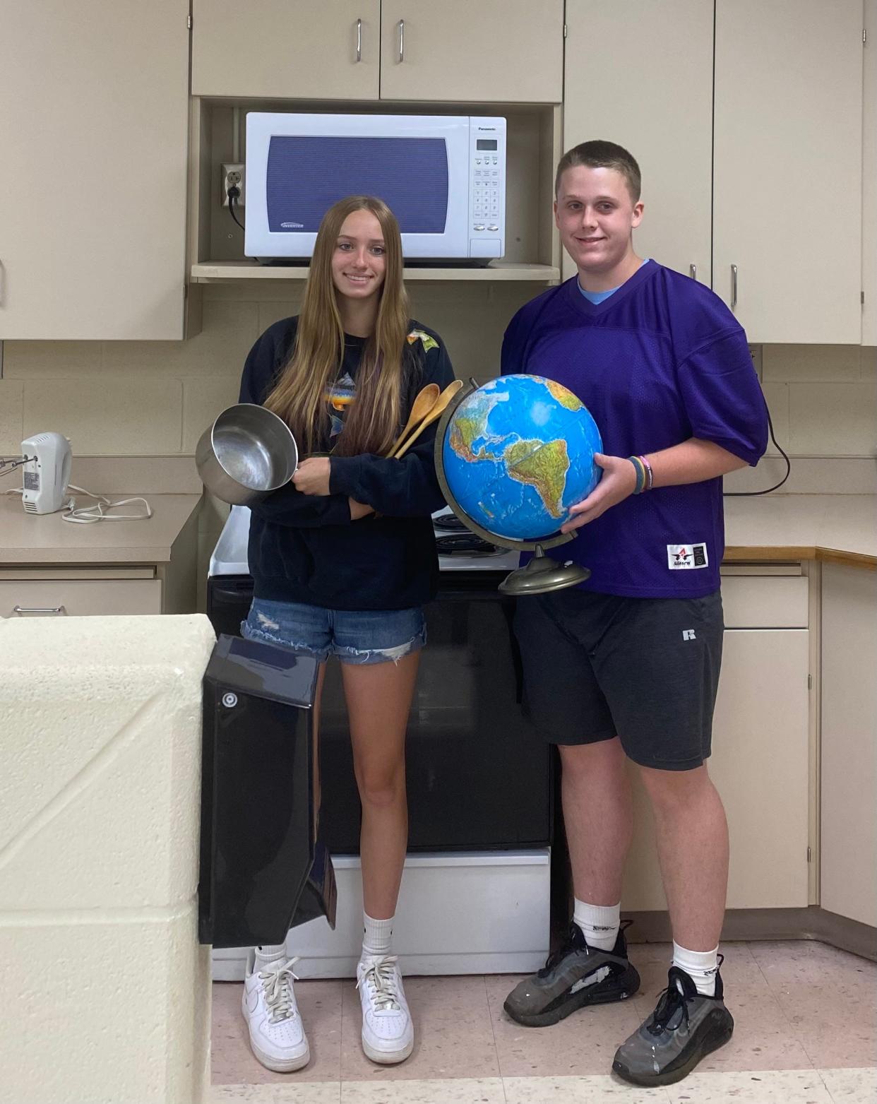 Raegan Wynn, left, and Reece Runyan will be two of the students who have enrolled in Sebring McKinley Jr./Sr. High School's new culture and cuisine course starting in Fall 2023.