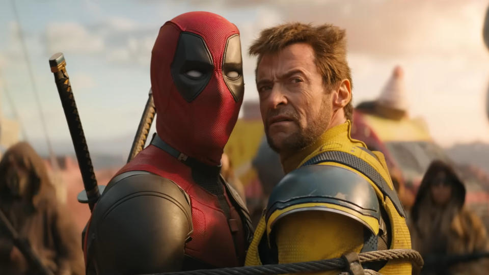 The Marvel movie stars Ryan Reynolds and Hugh Jackman as Deadpool and Wolverine, respectively, who reluctantly team up to save Deadpool's universe. (Marvel)