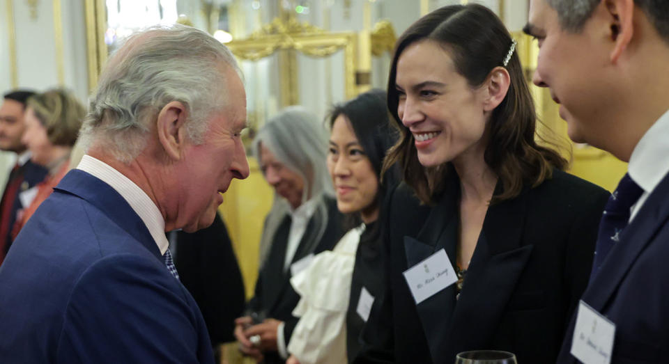 Alexa Chung met with King Charles at Buckingham Palace on Wednesday.  (Getty Images)