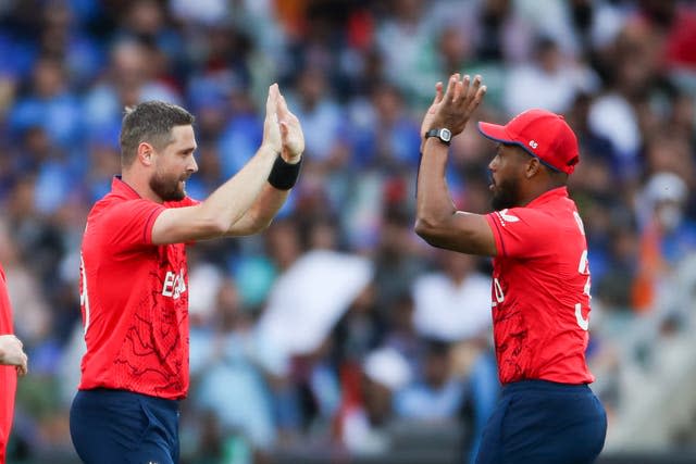 Chris Jordan (right) is back but Chris Woakes (left) misses out.