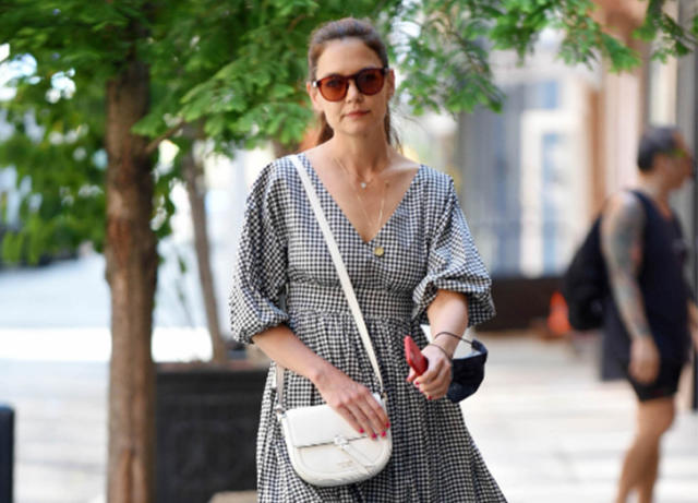 Katie Holmes Spotted Wearing Trendy Kate Spade New York Dress
