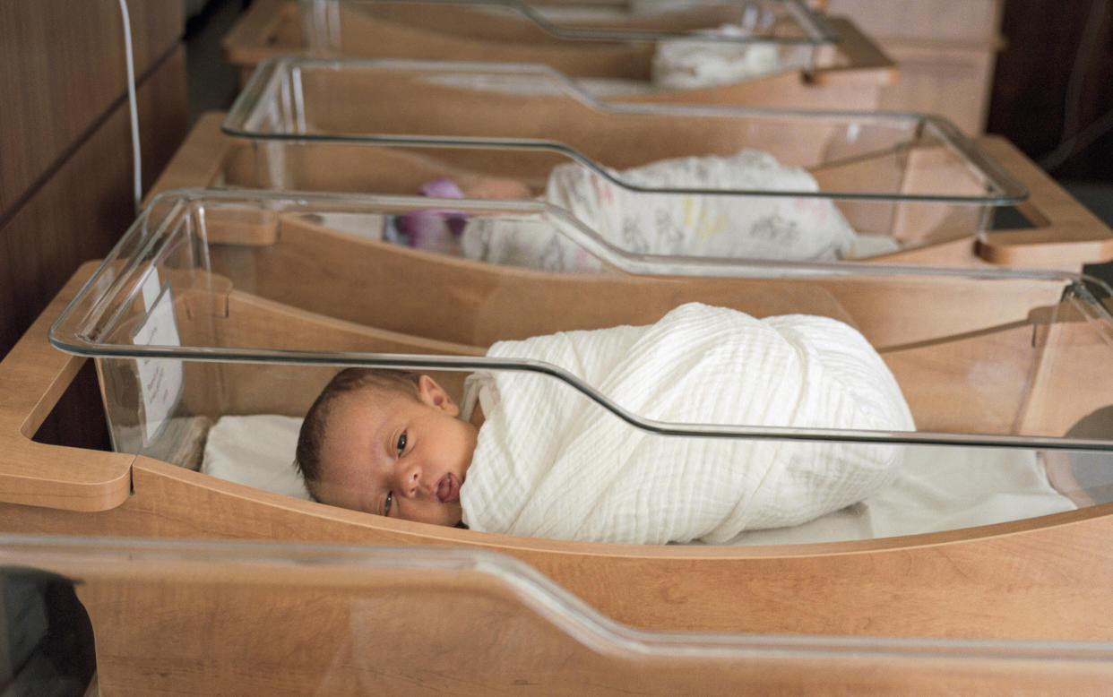 El cunero del Retiro Posnatal Boram, en el hotel Langham en Manhattan el 11 de mayo de 2022. (Sara Naomi Lewkowicz/The New York Times)