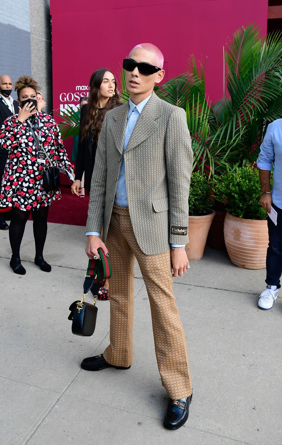 new york, ny   june 30  evan mock attends the gossip girl new york premiere at spring studios on june 30, 2021 in new york city  photo by raymond hallgc images