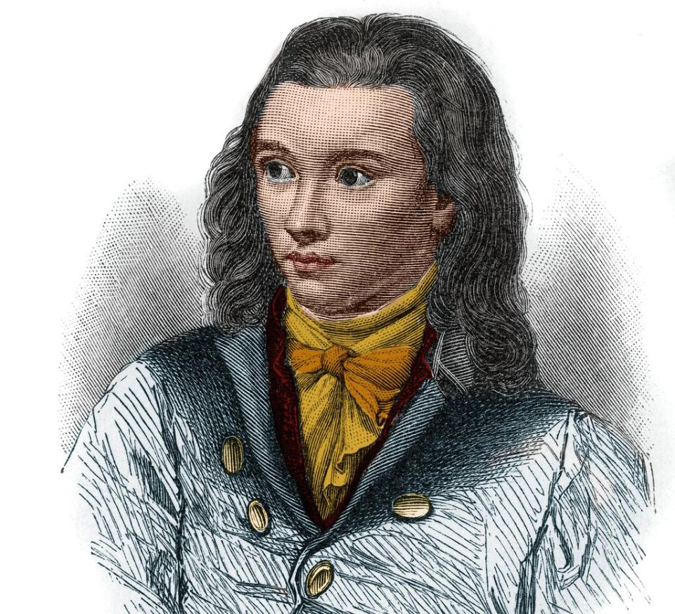 Retrato de Friedrich von Hardenberg alias Novalis (1772-1801)