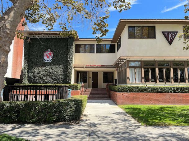 PHOTO: The Tau Kappa Epsilon West fraternity house is shown in Los Angeles on Aug. 12, 2022. (Carolyn Cole/Los Angeles Times via Getty Images)