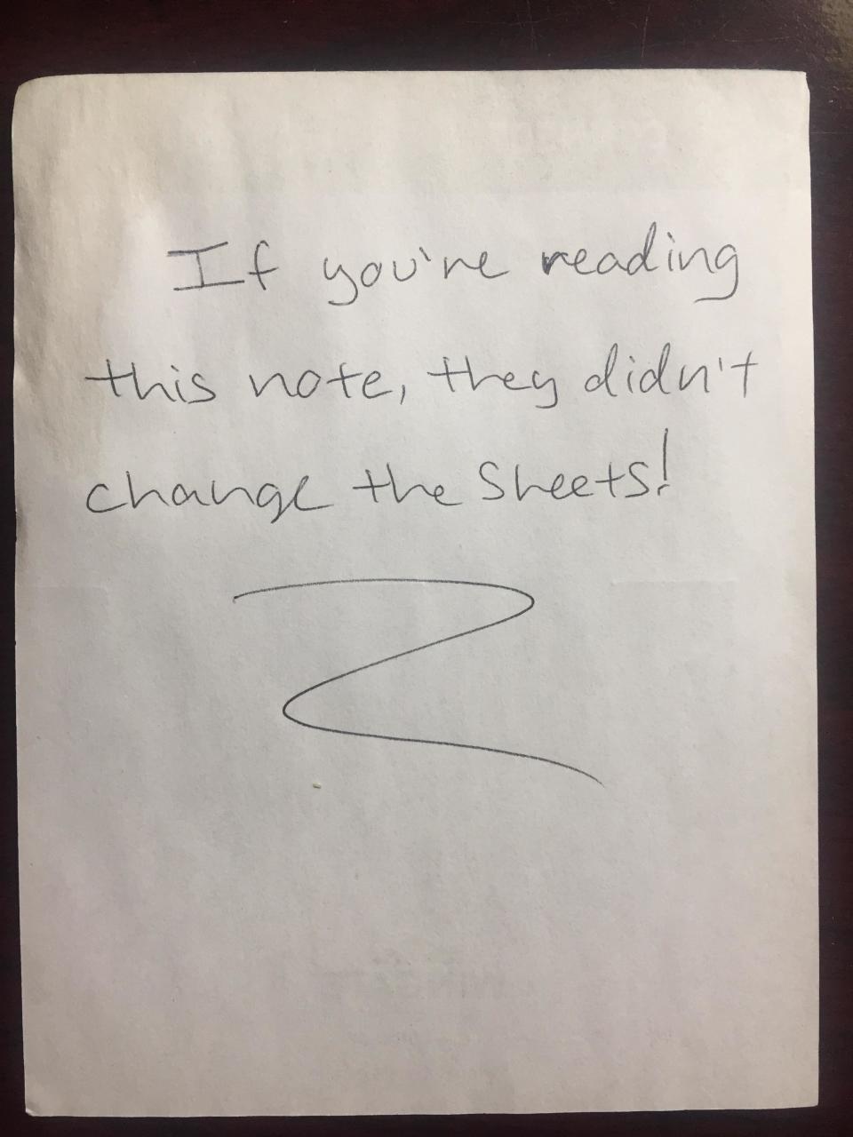 note reading if you're reading this they didn't change the sheets