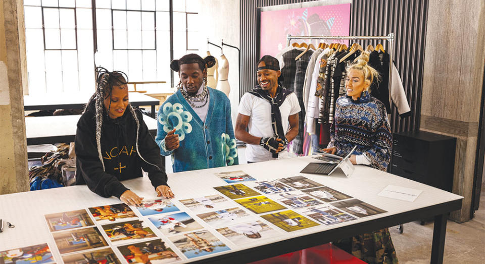 From left The Hype judges Beth Bephie Birkett, Offset, B.Gold NYC designer Winston Bartholomew Holder III and Marni Senofonte.