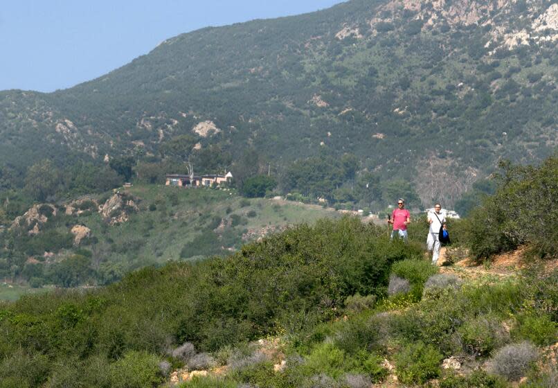 MALIBU CA February 17, 2015 -- As you climb along the Rising Sun Trailhead, you will see mountains ahead of you at Solstice Canyon in Malibu. (Cheryl A. Guerrero/ Los Angeles Times)