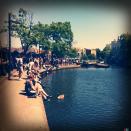 People cool off in Camden Lock