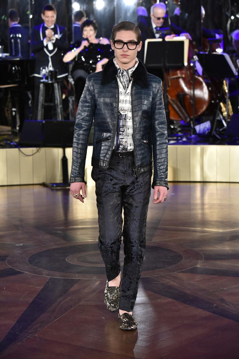 Dolce & Gabbana presented their Alta Sartoria menswear to a crowd that included Nick Jonas, Trevor Noah, and Steve Harvey.