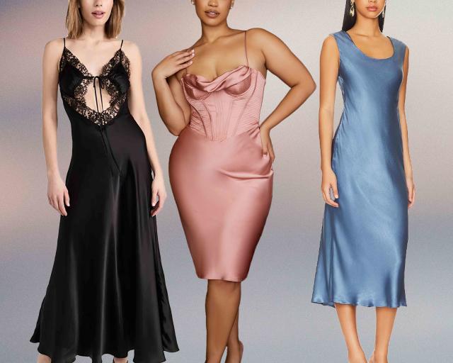 Plus Size Bias Cut Slip Dress  Slip dress, Dress, Nude outfits