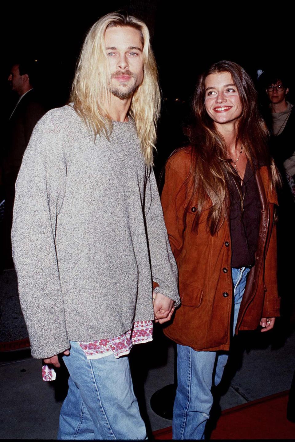 Brad Pitt & Jitka Pohledek at the Mann Village Theatre in Westwood, California