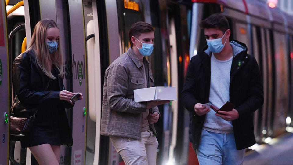 Masks are now mandatory on public transport in Sydney. Source: AAP