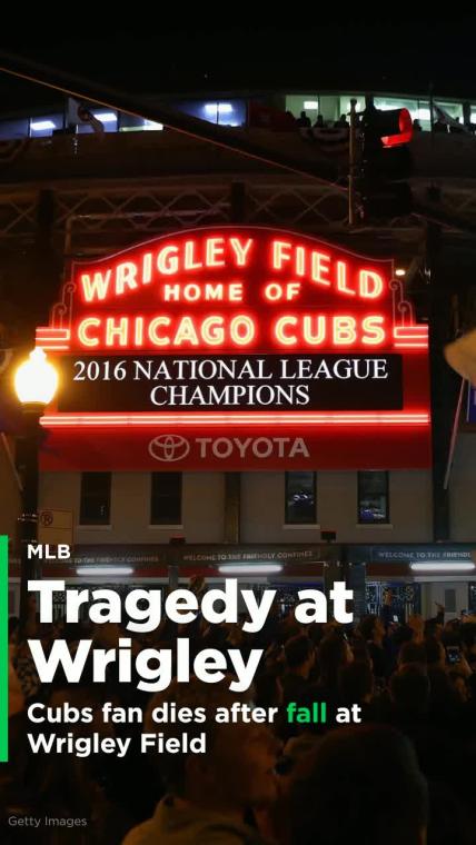 Cubs fan dies after fall at Wrigley Field